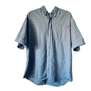 Brian Avery Collection XL Mens Plaid Button Down Short‎ Sleeve Shirt